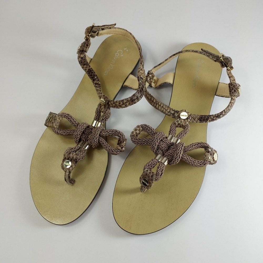 Calvin Klein Python Rope Sandals - Picture 4 of 7